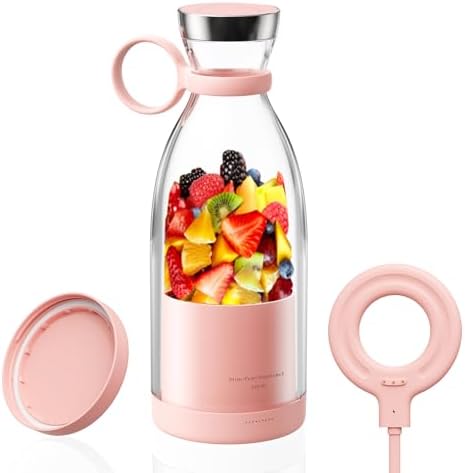 Portable 350ML USB rechargeable blender and juicer from My Store 5, BPA-free personal smoothie maker cup for home, office, or travel.