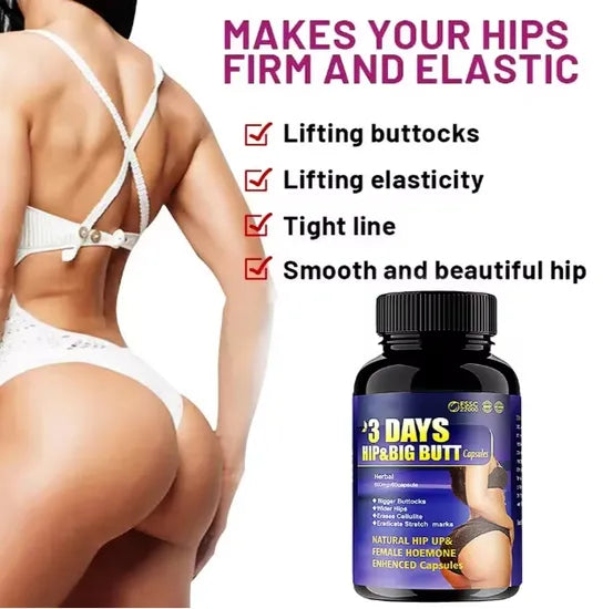My Store 5 Hip and Butt Enhancing Beauty Gummies showing a girl holding a bottle of BBL gummies for natural curve enhancement.
