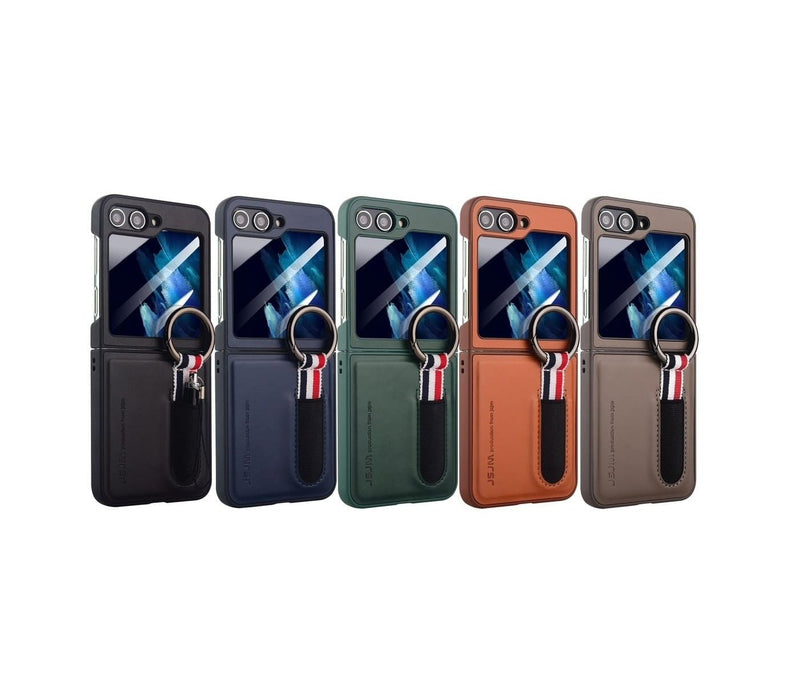 Smart Ring Wallet Case for Samsung Flip 6 phone, featuring a convenient card holder and stylish design by My Store 5.