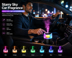 Starry Sky Car Fragrance Diffuser from My Store 5, luxury LED air freshener enhancing premium car interior with elegant design