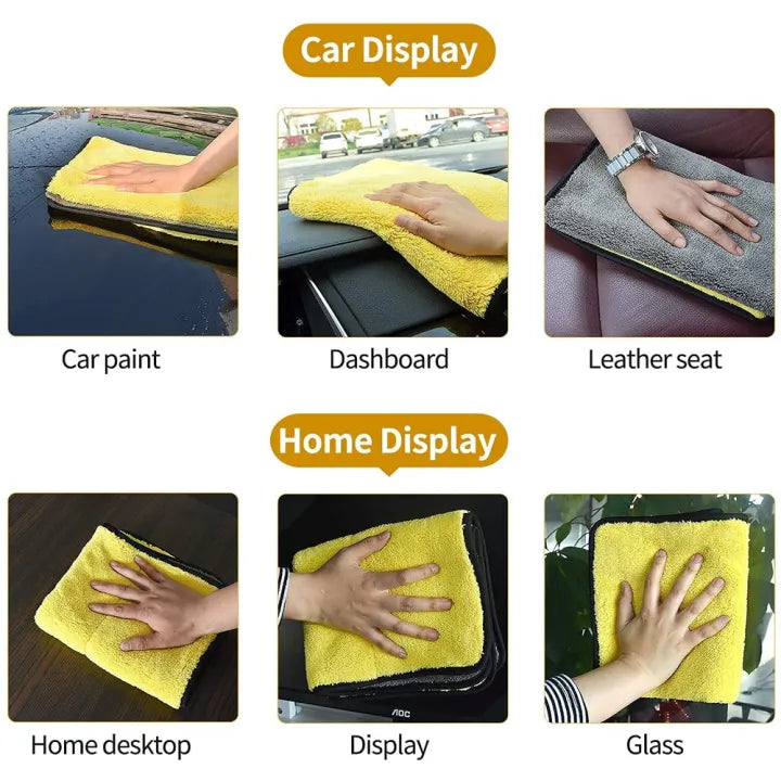 Pack of 2 My Store 5 double-sided microfiber cleaning cloths for versatile, streak-free cleaning and dusting.