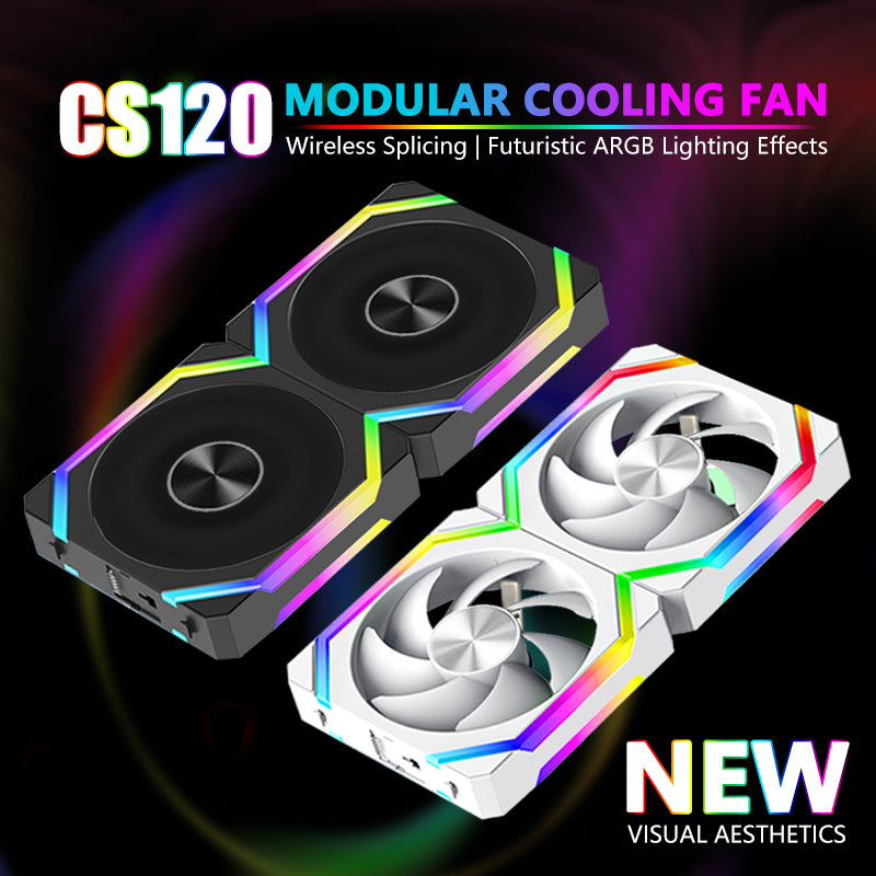 My Store 5 JUMPEAK CS120 ARGB cooling fan set with 360mm and 240mm PWM RGB fans for gaming PC case water cooler setup.