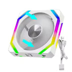 My Store 5 JUMPEAK CS120 ARGB cooling fan set showing 360mm and 240mm RGB fans with silent PWM design for gaming PC cooling.