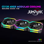 My Store 5 JUMPEAK CS120 ARGB cooling fans, 360mm and 240mm stackable RGB PWM fans for gaming PC case and water cooling.