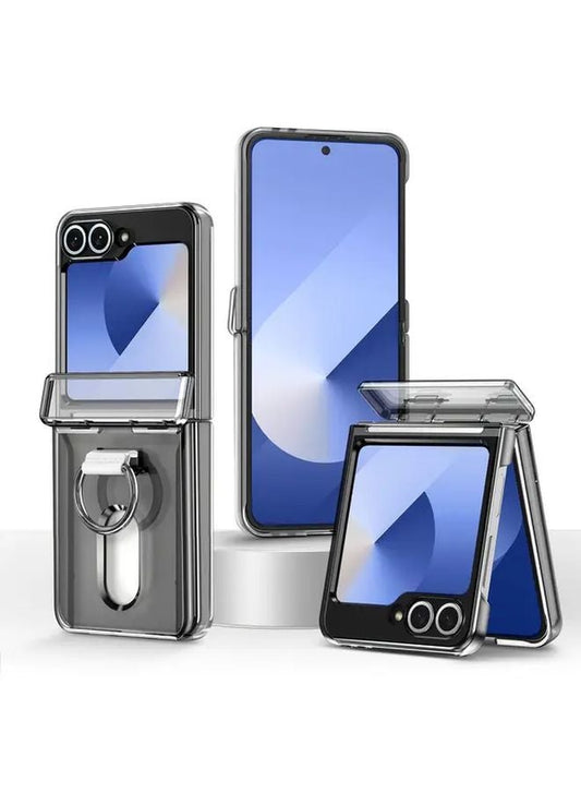 Samsung Galaxy Z Flip 7 smart ring wallet case with card holder and ring, designed for flip phones, by My Store 5.