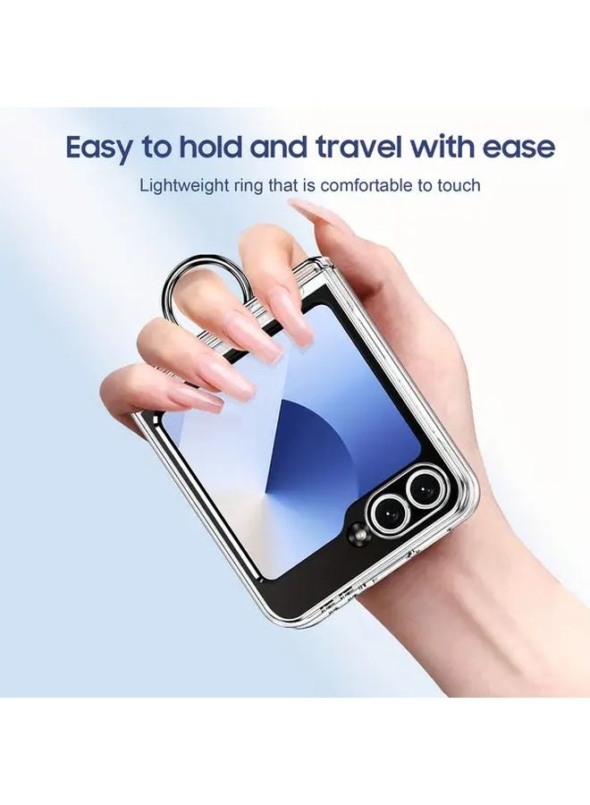 Samsung Galaxy Z Flip 7 smart ring wallet case with card holder and ring feature, designed for flip phones by My Store 5.