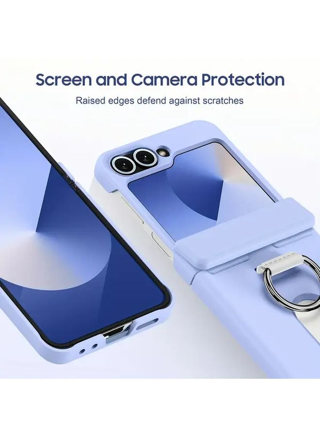 Samsung Galaxy Z Flip7 smart ring wallet case with card holder and ring for secure flip phone protection, by My Store 5.
