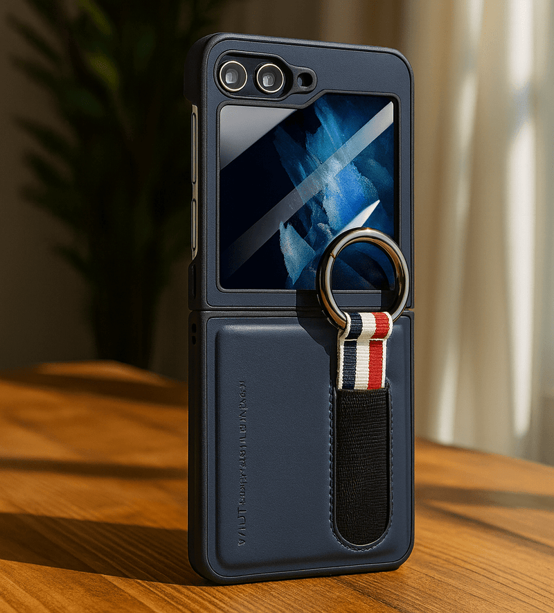 Smart Ring Wallet Case for Samsung Flip 6 phone, featuring a sleek flip design and integrated wallet, by My Store 5.