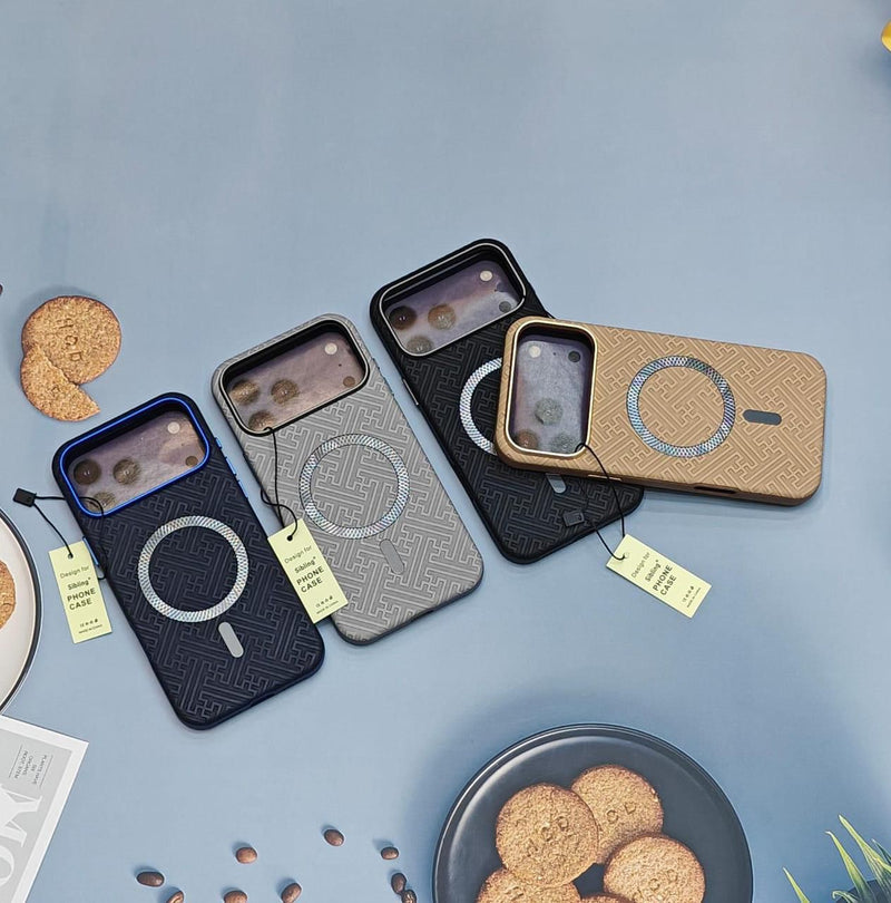 Luxury pattern MagSafe case for iPhone 17 Pro by My Store 5, featuring an elegant design and secure magnetic attachment.