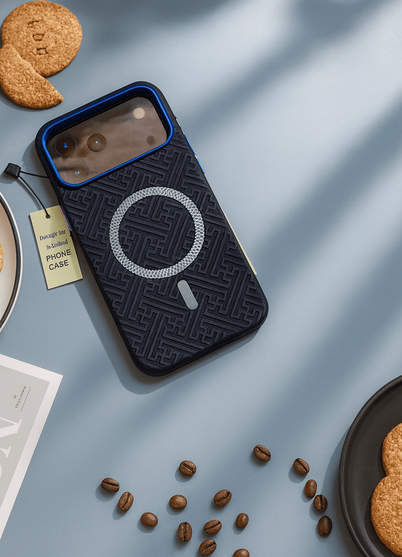 Luxury pattern MagSafe case for iPhone 17 Pro by My Store 5, featuring elegant design and precise cutouts.
