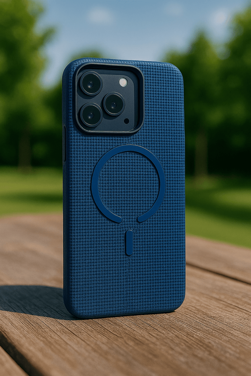 My Store 5 MagSafe-compatible shockproof textured iPhone case for iPhone 13 to 17 Pro Max, offers durable protection and grip.