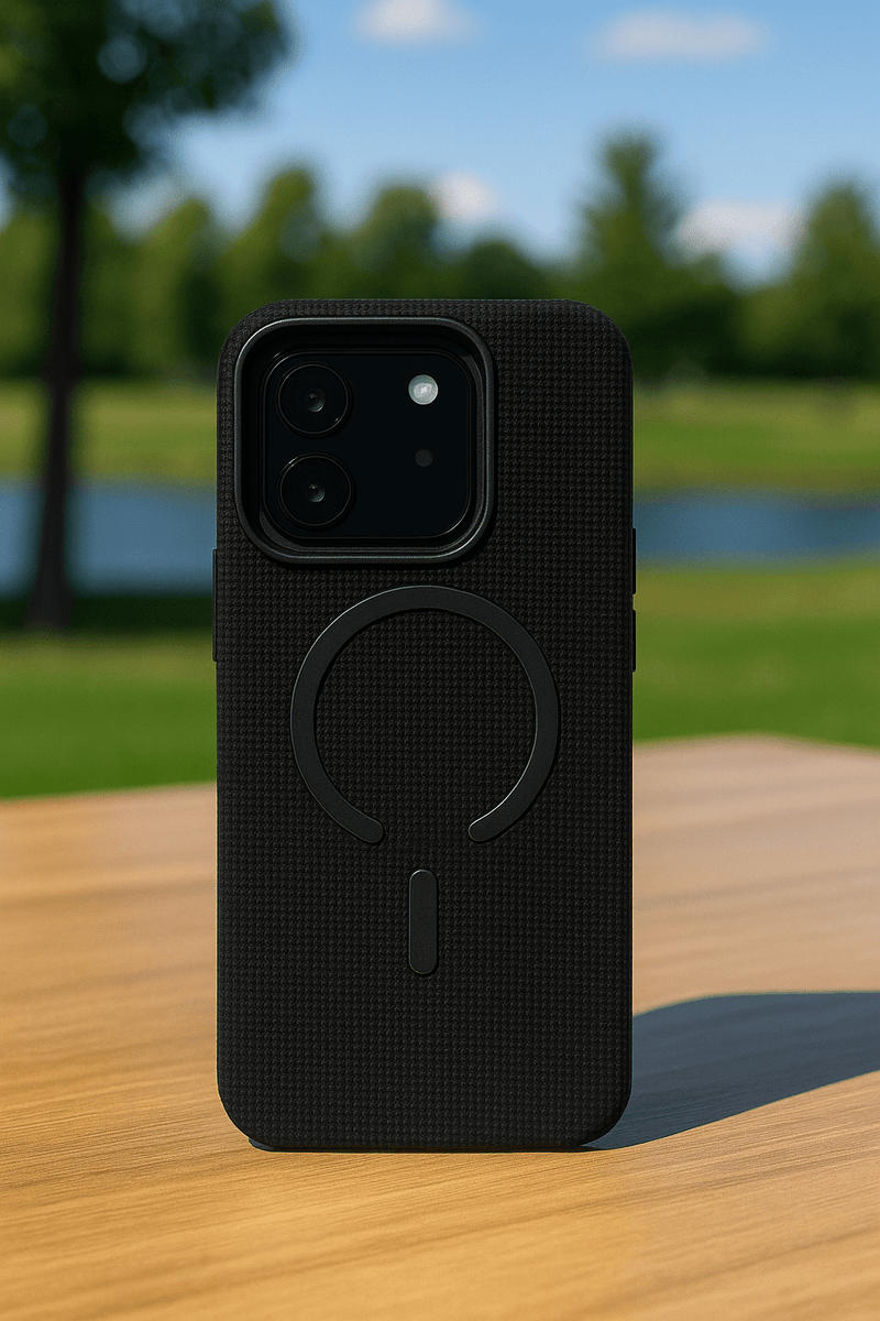 My Store 5 MagSafe-compatible shockproof textured iPhone case for iPhone 13 to 17 Pro Max, showing durable design and grip features.